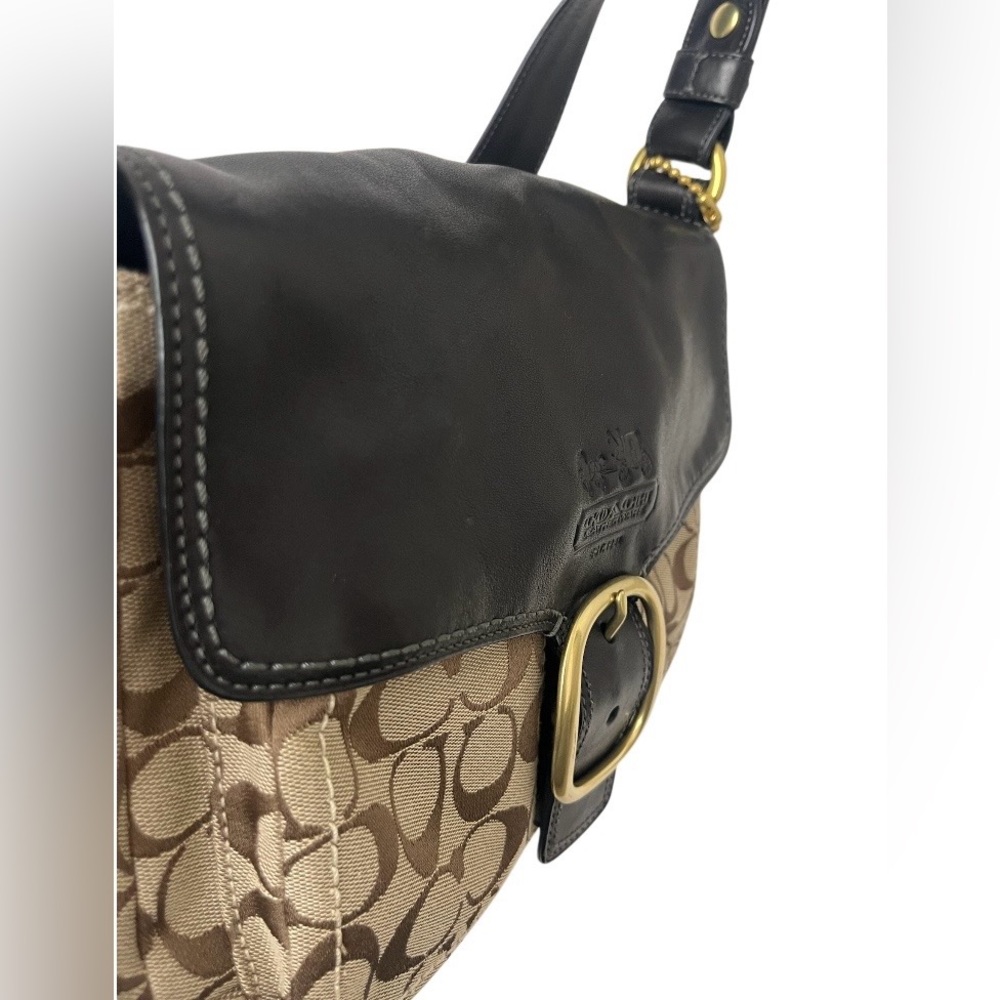 🖤 Y2K Authentic Coach Soho Signature Buckle Flap Shoulder Bag - Picture 7 of 16